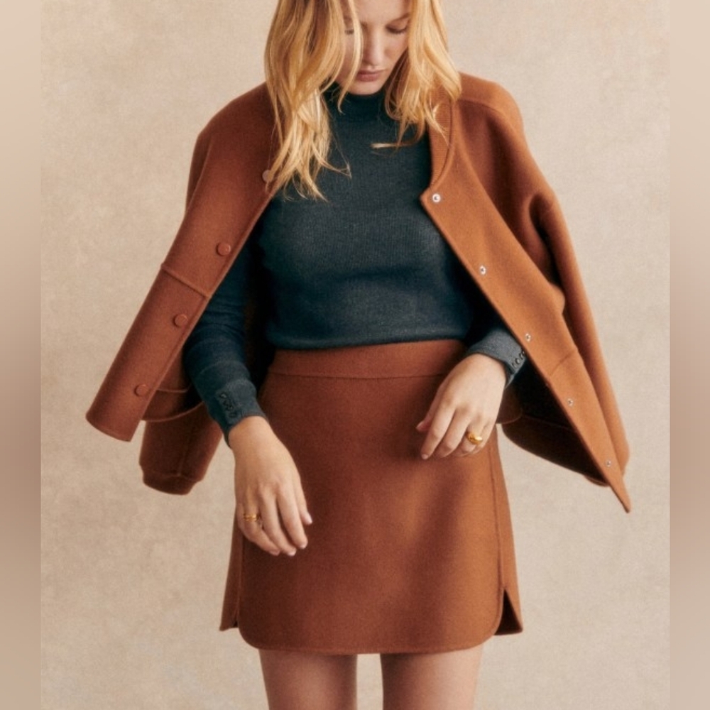 Sezane Tania Wool Mini
Skirt in Caramel Size 38 / US 6